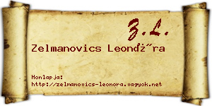 Zelmanovics Leonóra névjegykártya
